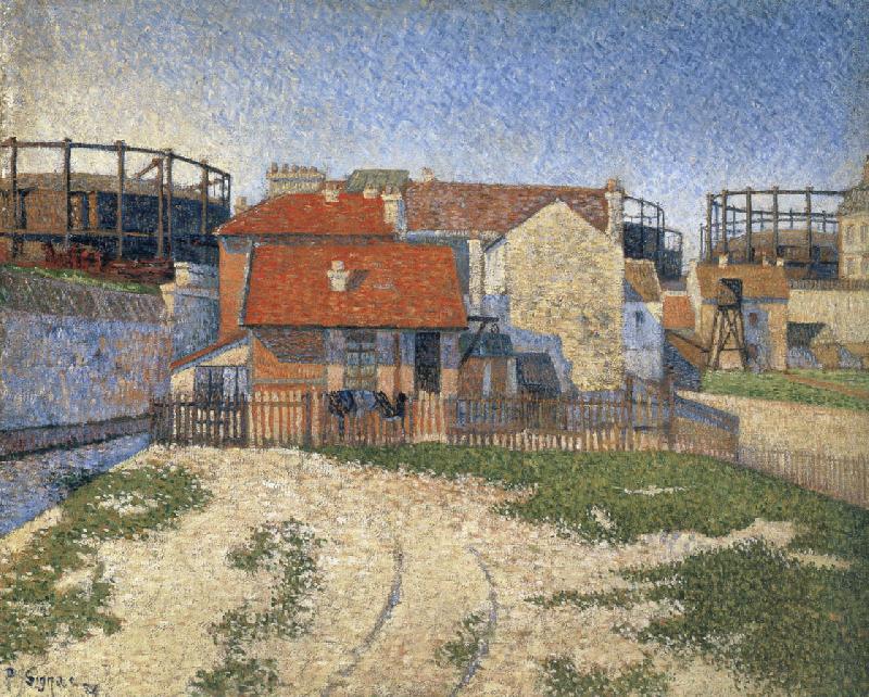 Paul Signac the gas tanks at clichy Germany oil painting art